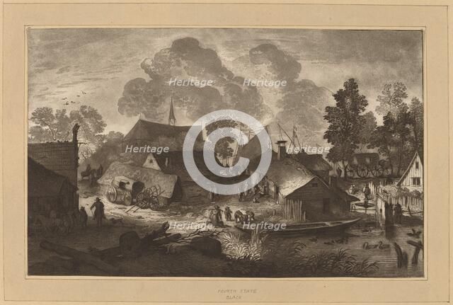 Village with Pond, c. 1782. Creator: Cornelis Brouwer.