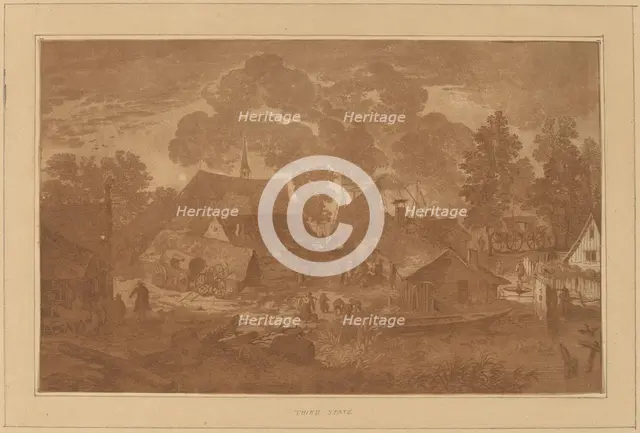 Village with Pond, c. 1782. Creator: Cornelis Brouwer.