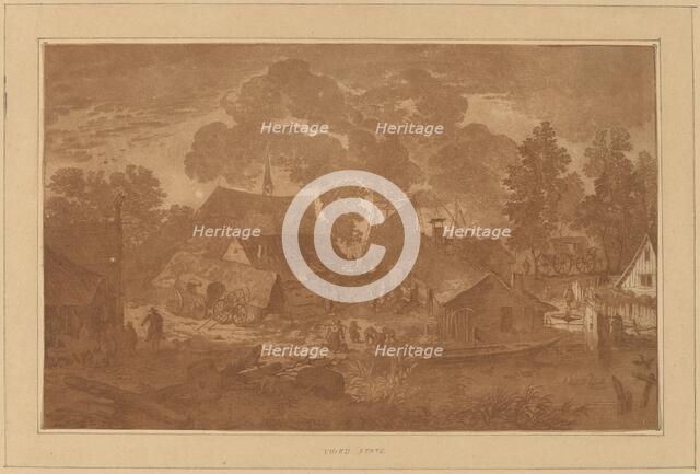 Village with Pond, c. 1782. Creator: Cornelis Brouwer.