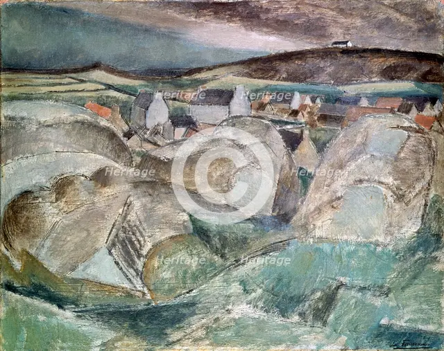 'Village among the Rocks', c1910.  Artist: Henri Victor Gabriel Le Fauconnier