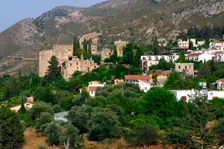 Village and abbey of Bellapais, North Cyprus. Creator: Peter Thompson