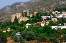 Village and abbey of Bellapais, North Cyprus. Creator: Peter Thompson