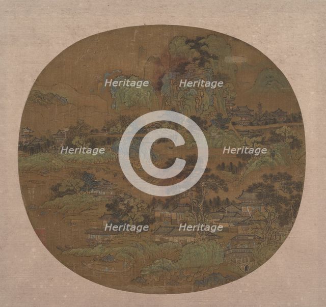 Village and Temples in Jiangnan, early 15th century. Creator: Unknown.