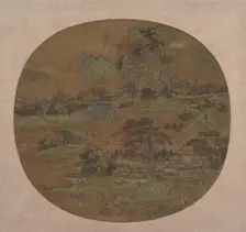 Village and Temples in Jiangnan, early 15th century. Creator: Unknown