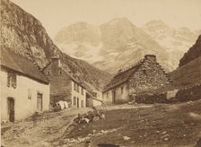 Village at foot of mountains, about 1855-1865. Creator: Farnham Maxwell Lyte