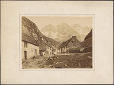 Village at foot of mountains, about 1855-1865. Creator: Farnham Maxwell Lyte