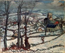 Village at Morvan under Snow 1910-1911