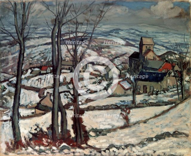Village at Morvan under Snow', 1910-1911.