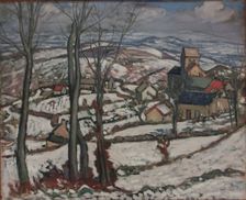 Village at Morvan under Snow, 1910. Creator: Louis Charlot