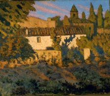 'Village at night' Creator: Nicolau Raurich Petre. Creator: Nicolau Raurich Petre;Nicolau Raurich i Petre;Raurich i Petre, Nicolau;Petre, Nicolau Raurich i;Petre, Nicolas Raurich y;Nicolas Raurich y Petre;Petre, Nicolau Raurich;Nicolau Raurich;Rau