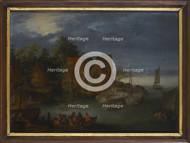 Village by the river. Creator: Brueghel, Jan, the Elder (1568-1625).