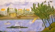 Village by the River, fourth quarter 19th century. Creator: Unknown