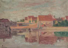 Village by a river. Creator: Maximilien Luce