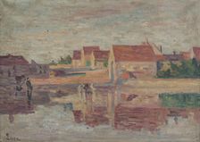 Village by a river. Creator: Maximilien Luce