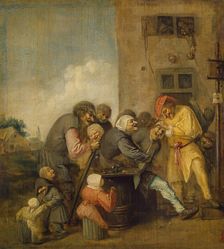 Village Charlatan, (The Operation for Stone in the Head), 1620. Creator: Adriaen Brouwer