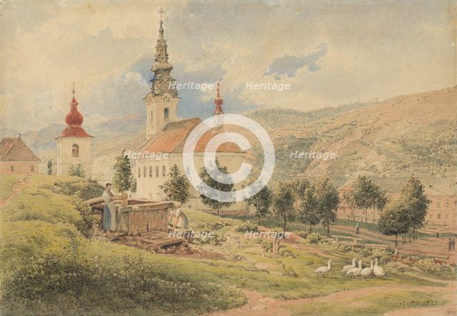 Village church, 1840. Creator: Jakob Alt.