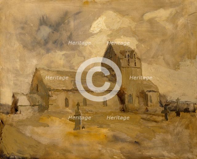 Village Church and Cemetery, Brittany, n.d. Creator: Frank Edwin Scott.