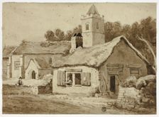 Village Church and Street, n.d. Creator: Unknown