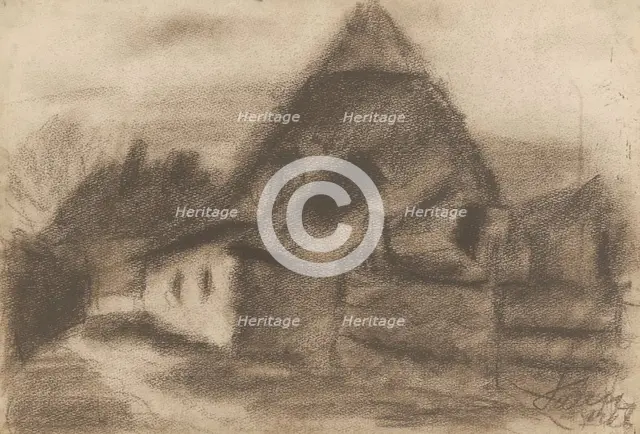 Village cottages, 1925-1933. Creator: Zolo Palugyay.