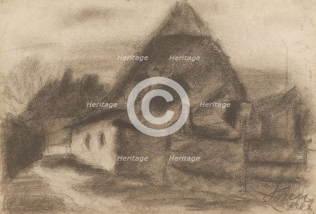 Village cottages, 1925-1933. Creator: Zolo Palugyay.