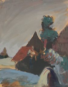 Village cottages, 1940/1944. Creator: Ján Novák