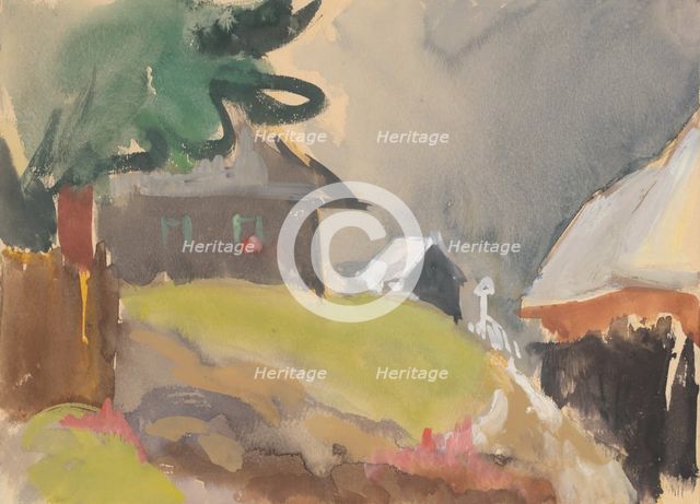 Village cottages, 1940/1944. Creator: Ján Novák.