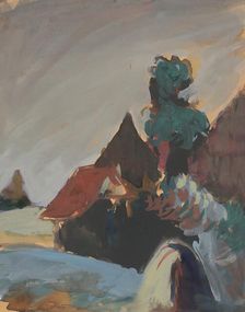 Village cottages, 1940/1944. Creator: Ján Novák