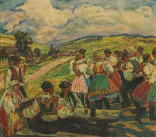 Village Dance, around 1940-1945. Creator: Gustav Mally