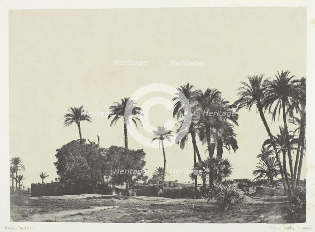 Village de Hamameh, Haute-Egypte, 1849/51, printed 1852. Creator: Maxime du Camp.