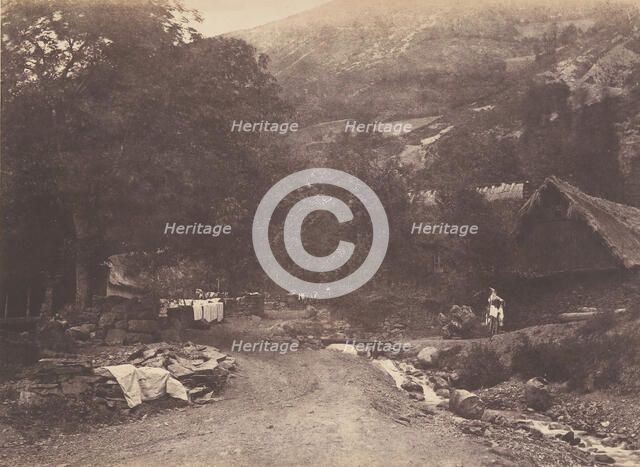 Village de Montaubant pris de Luchon, 1853. Creator: Joseph Vigier.