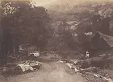 Village de Montaubant pris de Luchon, 1853. Creator: Joseph Vigier