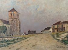 Village de Seine-et-Marne, c1890-1930. Creator: Ferdinand Jules Albert Gosselin