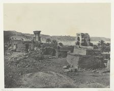 Village et Temple de l'Ile de Béghé, à l'Ouest de Philoe; Nubie, 1849/51, printed 1852. Creator: Maxime du Camp