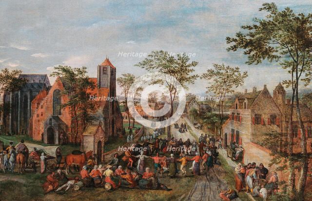 Village fair, 1580s. Creator: Grimmer, Jacob (ca 1525-1590).