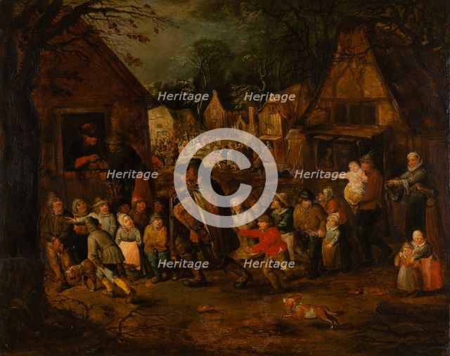 Village Fair With Blind Hurdy-Gurdy Player, c1610-1650. Creator: Unknown.