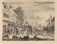 Village Festival, 1685. Creator: Cornelis Dusart