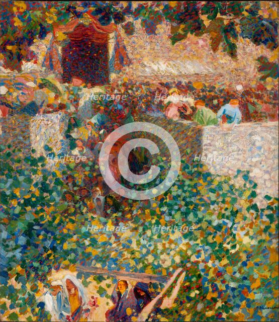 Village Festival, 1912-1913. Creator: Nomellini, Plinio (1866-1943).