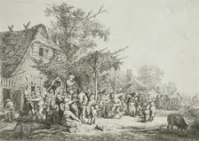 Village Festival Under the Trellis, between circa 1648 and circa 1652. Creator: Adriaen van Ostade