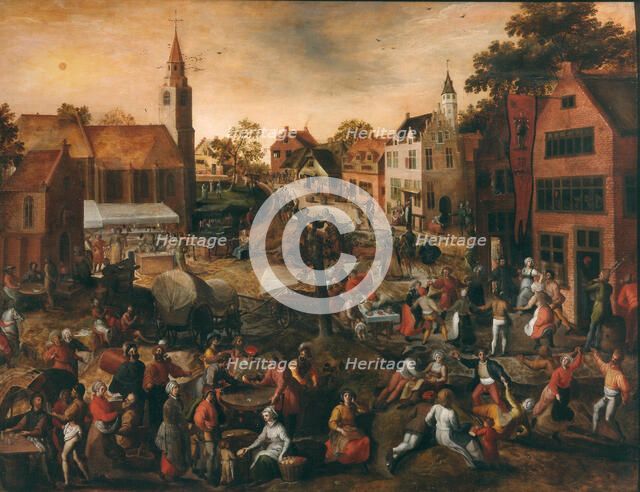 Village Festival, Mid of 16th cen.. Creator: Mostaert, Gillis (1534-1598).