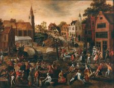 Village Festival, Mid of 16th cen.. Creator: Mostaert, Gillis (1534-1598)