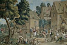 Village Fete (Saint George's Fair), from a Teniers series, Brussels, c. 1710. Creator: Unknown