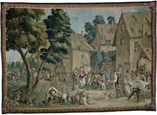 Village Fete (Saint George's Fair), from a Teniers series, Brussels, c. 1710. Creator: Unknown