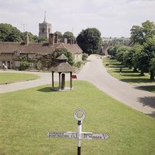 Village green, Westmill, Hertfordshire, 1973. Artist: John Gay