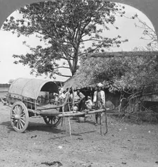Village home built of bamboo and leaves, Burma, 1908. Artist: Stereo Travel Co