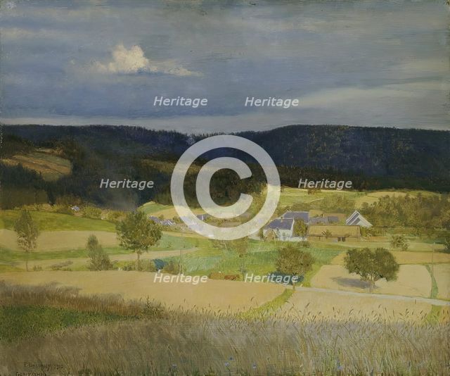 Village in the sun, 1910. Creator: Emanuel Baschny.