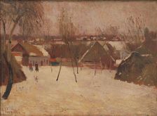 Village in Winter, 1920-1930. Creator: Karol Pongrácz