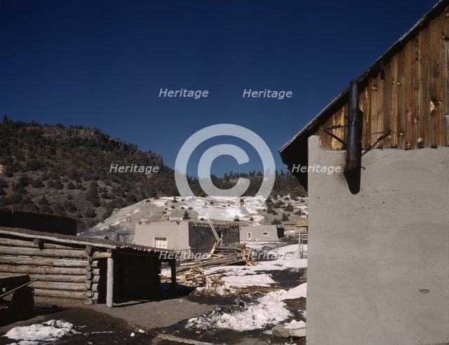 Village in New Mexico, ca. 1942. Creator: John Collier.