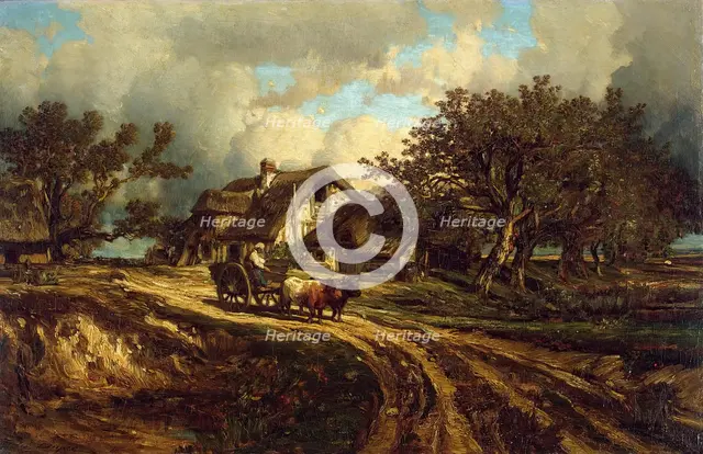 Village Landscape, 1840. Creator: Jules Dupré.