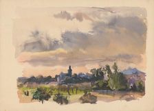 Village landscape, 1940/1944. Creator: Ján Novák