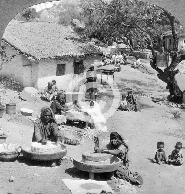 Village life, India, 1900s.Artist: Underwood & Underwood